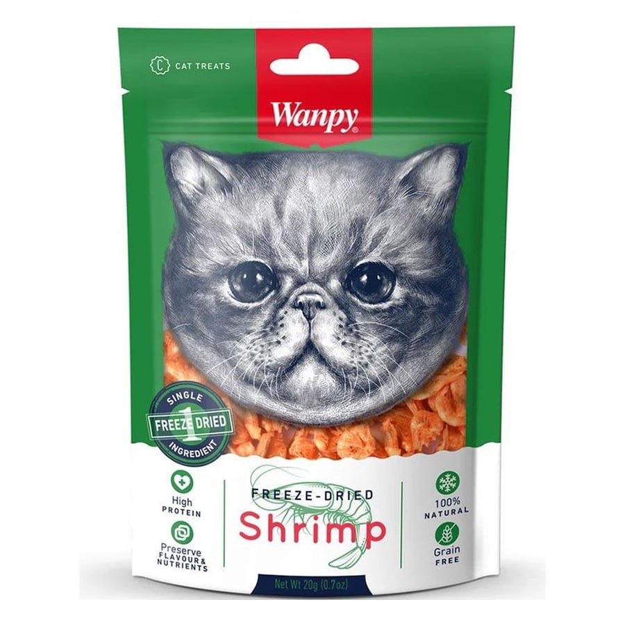 Wanpy Freeze Dried Shrimp for Cats 20g