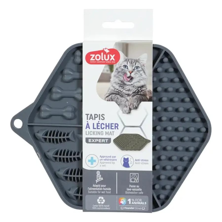 Zolux Silicone Cat Licking Mat Gray