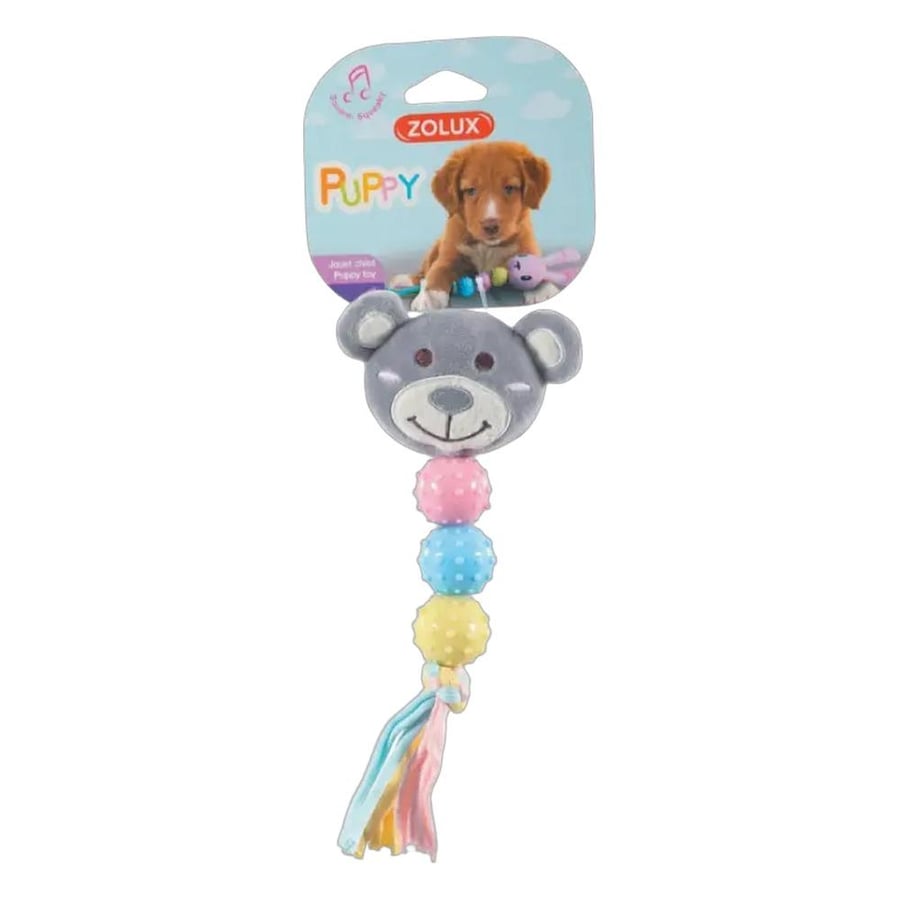 Zolux Puppy Plush Toy Rattle XS Grey