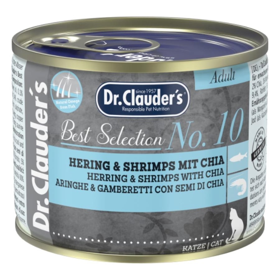 Dr.Clauders Best Selection No 10 Pouch Herring & Shrimp with Chia for Cats 85g