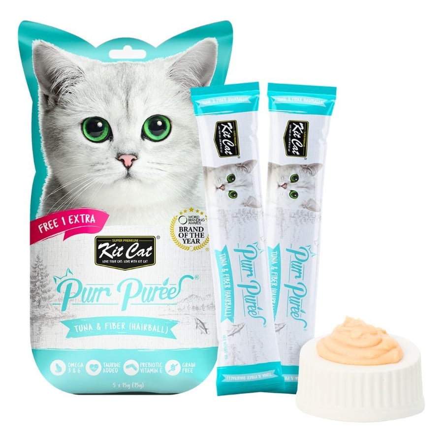 KitCat Purr Puree Tuna & Fiber 4*15g