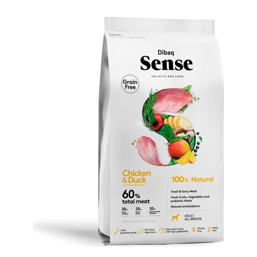 DIBAQ SENSE - DOG GF CHICKEN & DUCK (2KG)