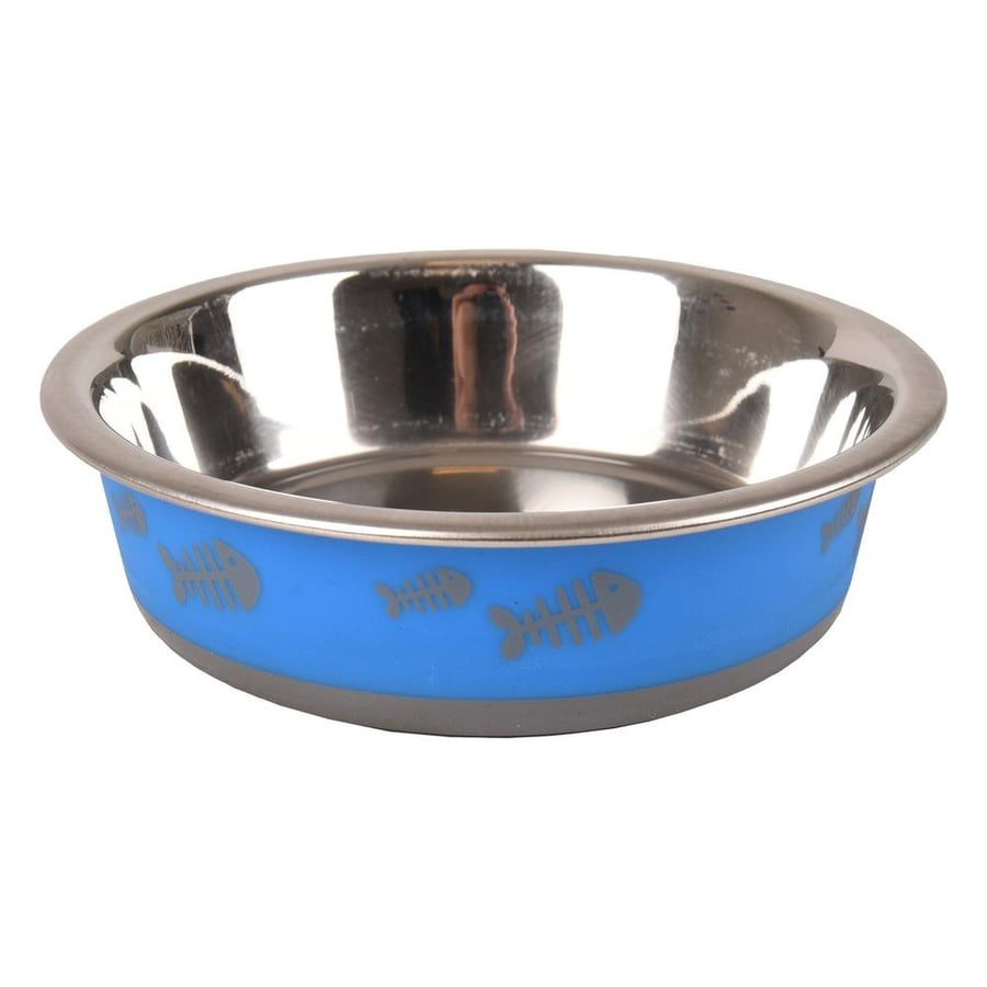 Flamingo Fish Bone Blue Bowl