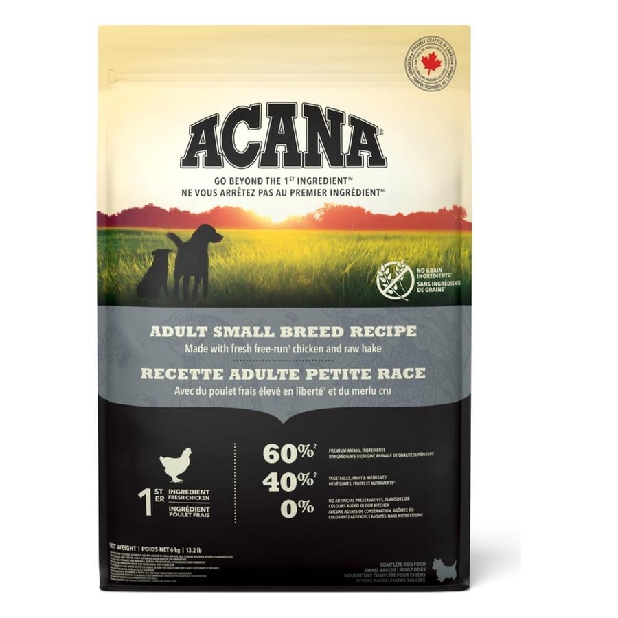 ACANA Small Breed Adult Dogs Recipe with Chicken, 6Kg