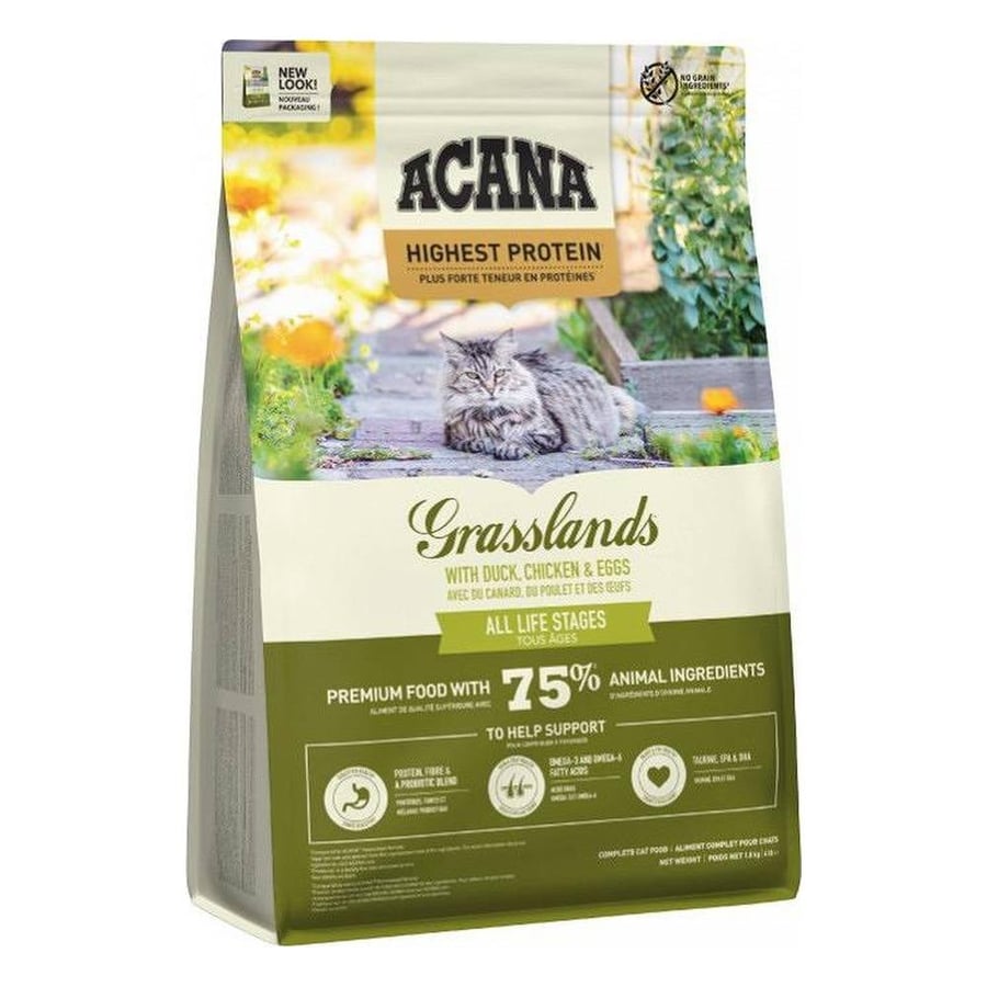 ACANA GrassLands Cats Dry Food with Duck, Chicken & Eggs 1.8KG