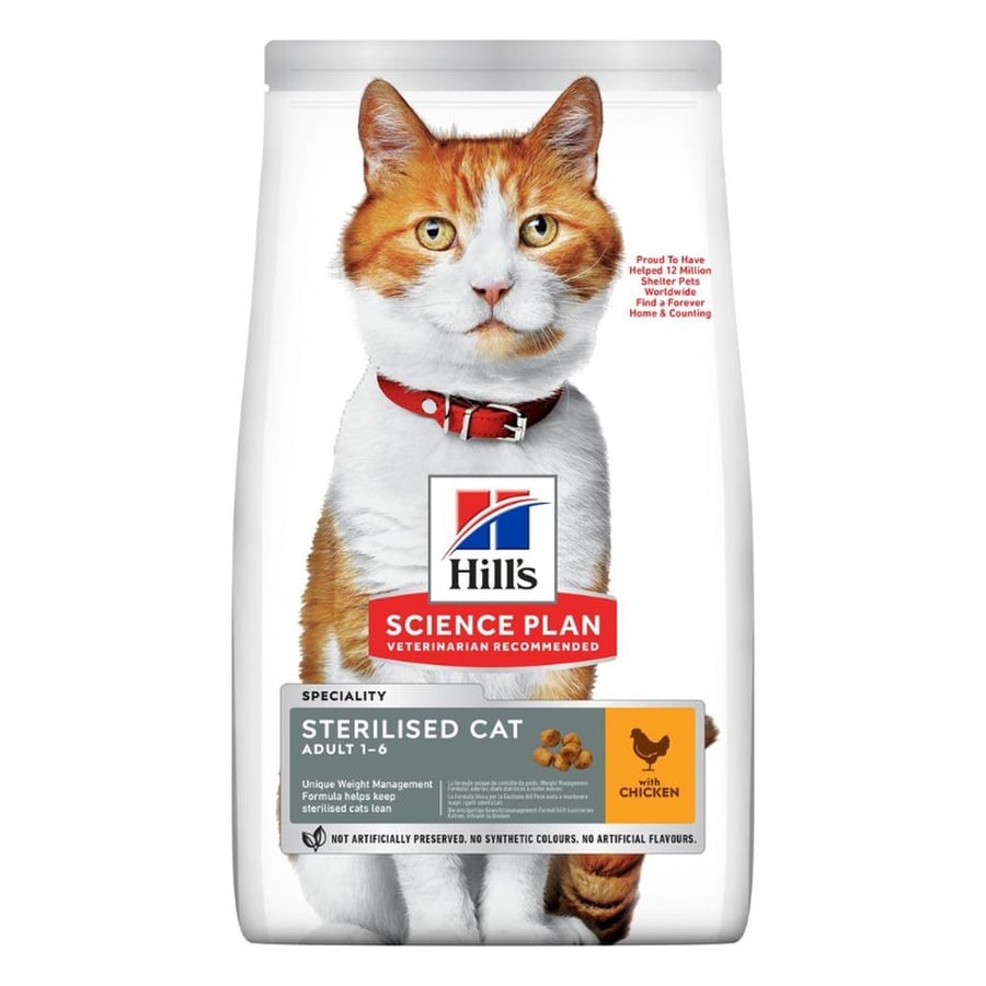 Hills Sterilised adult cat food with Chicken 1.5kg
