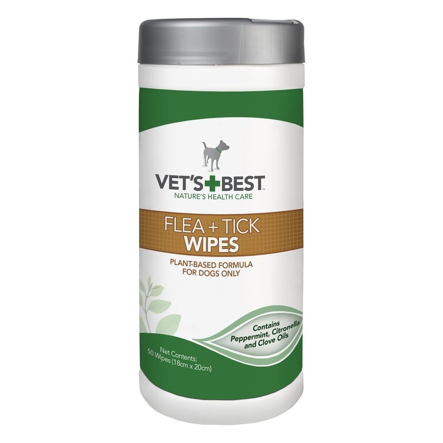 Vets Best Flea & Tick Wipes x50 For Dogs Only