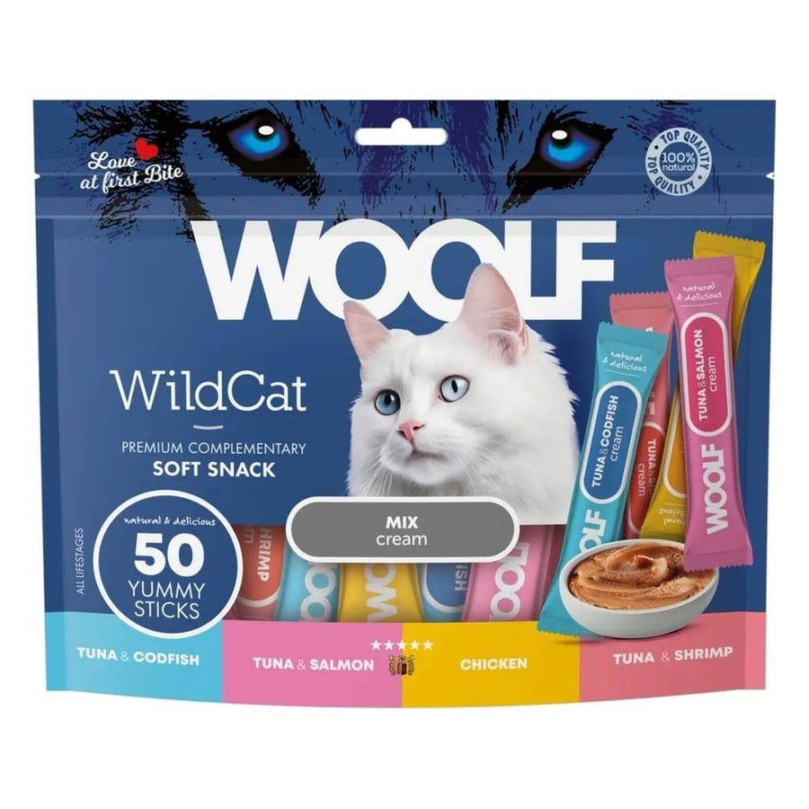 WOOLF WILDCAT Cream 50pcs Mix Flavour 700g