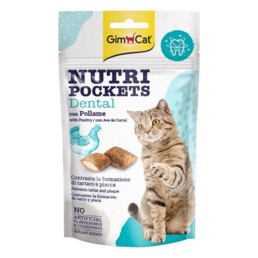 GimCat NUTRIPOCKETS Dental with Poultry 60g