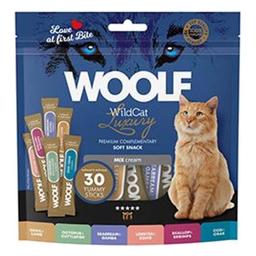 Woolf Wildcat Luxury Cream 30pcs Mixed Flavours 30*14g