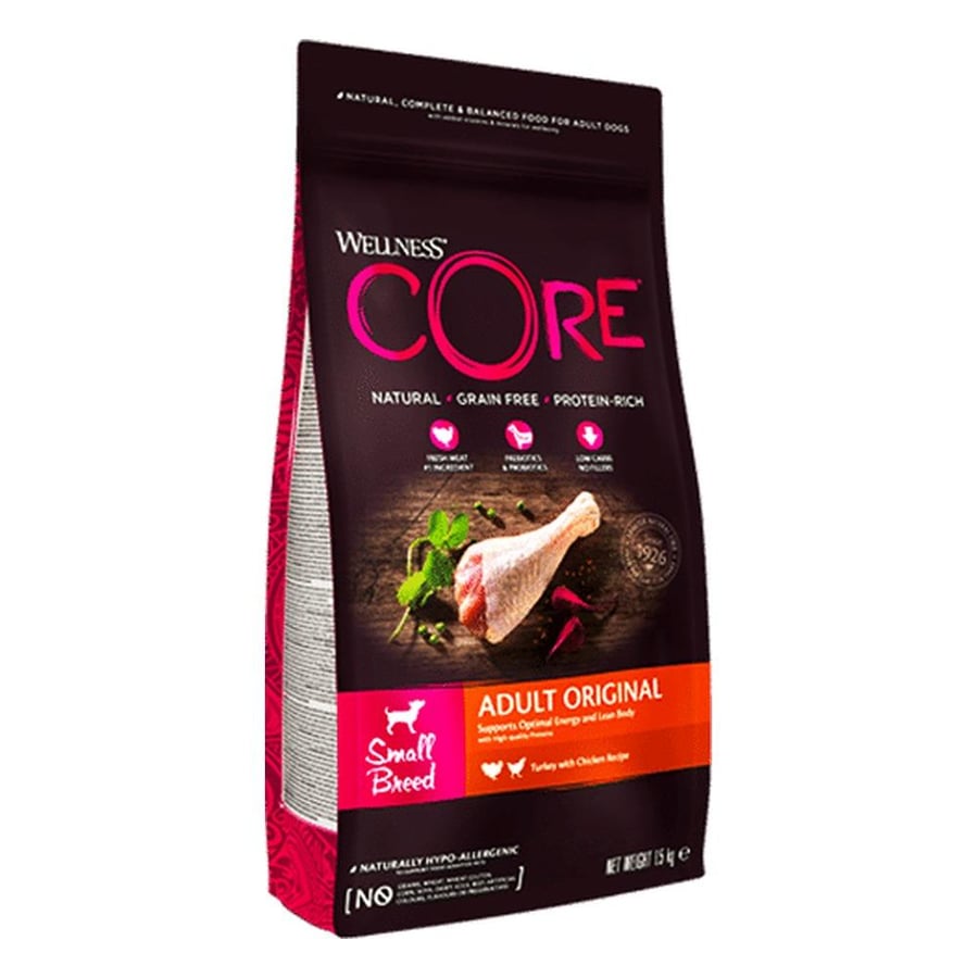 Wellness Core Original Dry Food Chicken with Turkey for S Breed Dogs 1.5kg