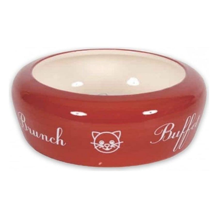 Zolux Cat Ceramic Bar Ecuelle Anti-Rejet Red- 300ML