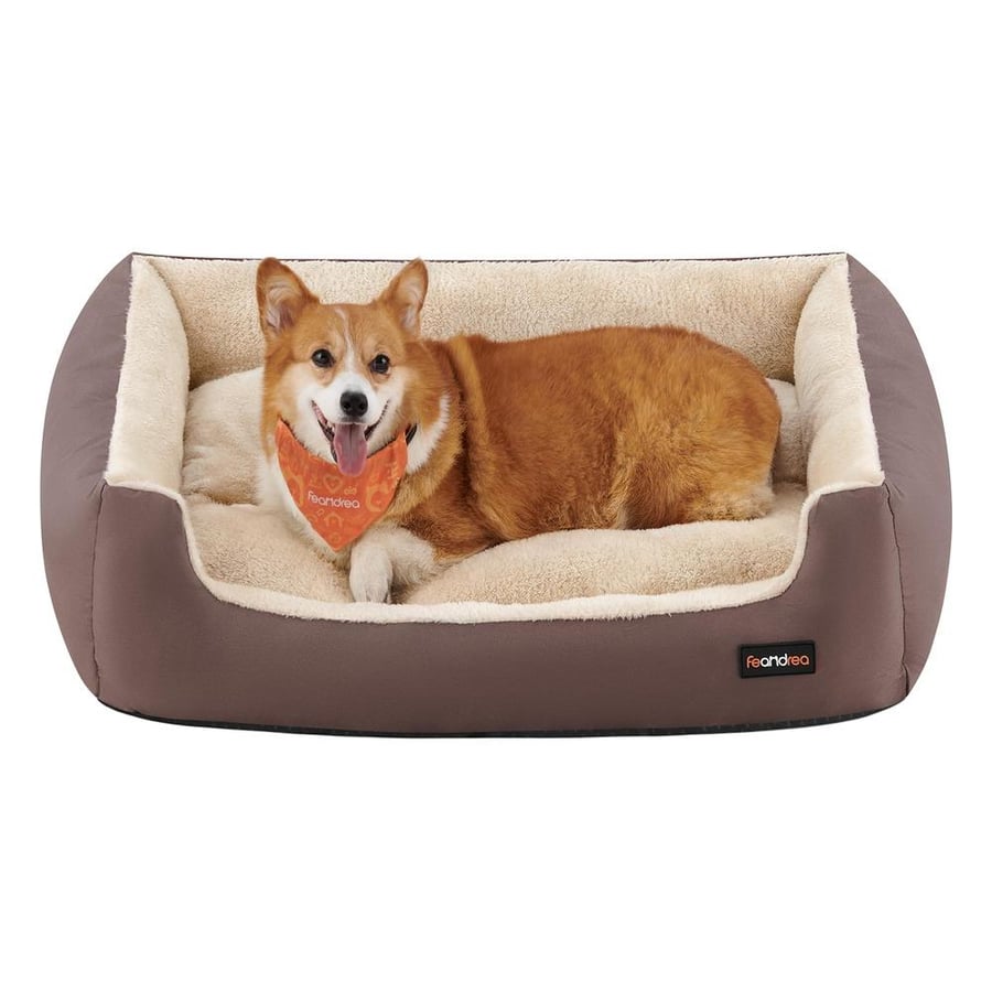 Dog Bed brown/beige: 85×65×21cm 2.2kg