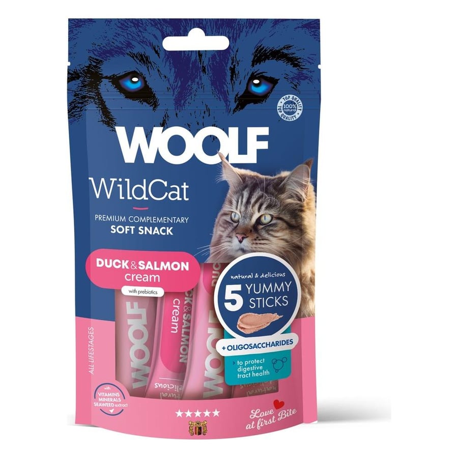 WOOLF WILDCAT Cream Duck&Salmon with Oligosaccharides 70g