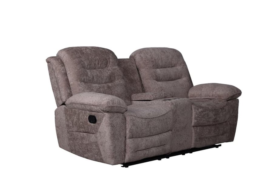 كنبة استرخاء مزدوجة قماش بنظام Recliner