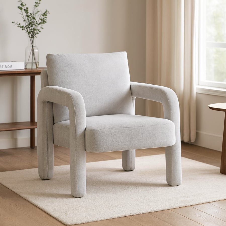 Camel Fabric Single Chair كرسي قماش كاميل مفرد أنيق