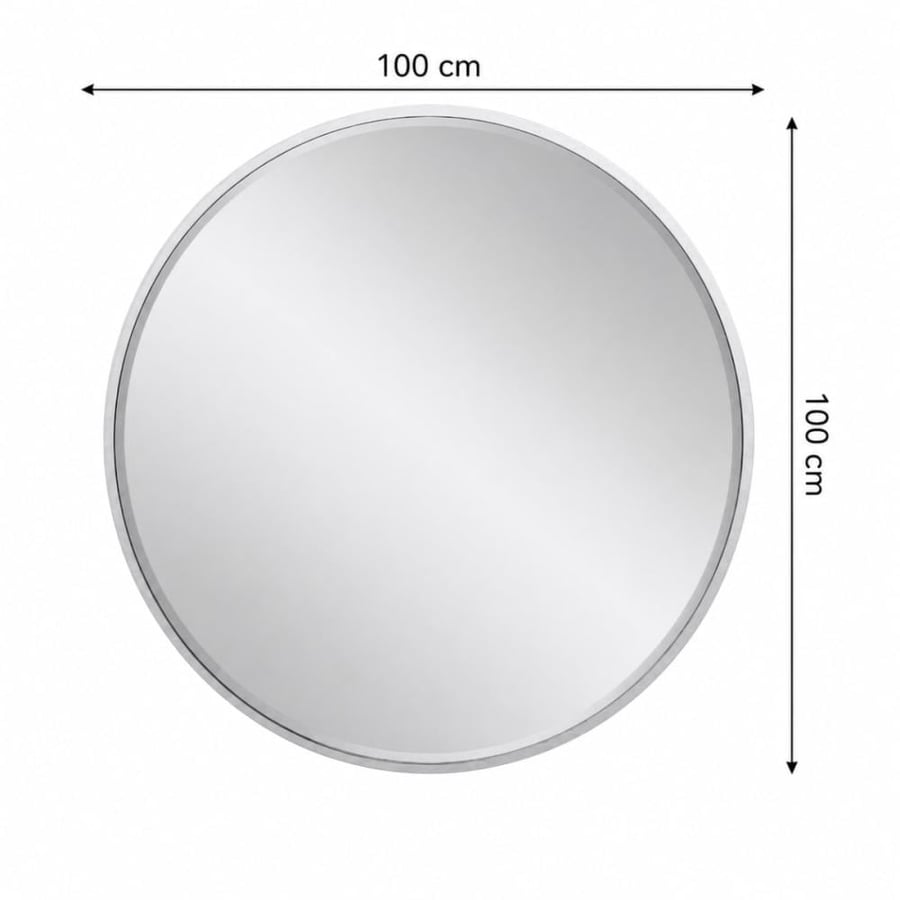 مرآة جدارية فضية 100x100 - صورة 2