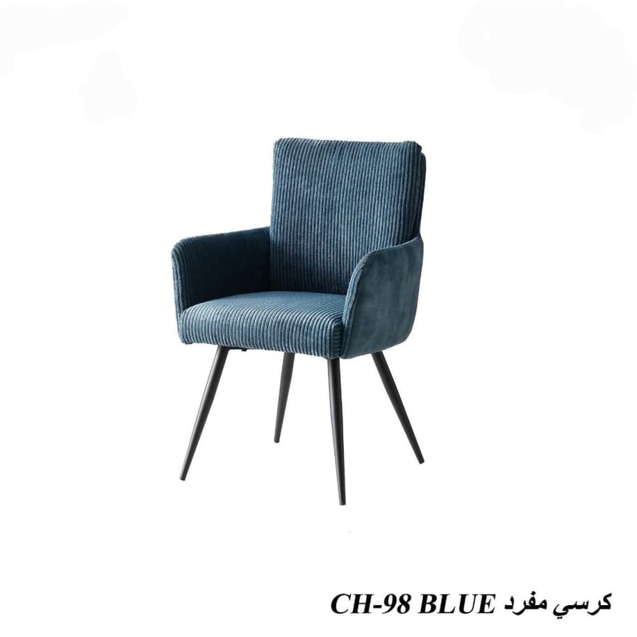 Single velvet chair with comfortable design, various colors