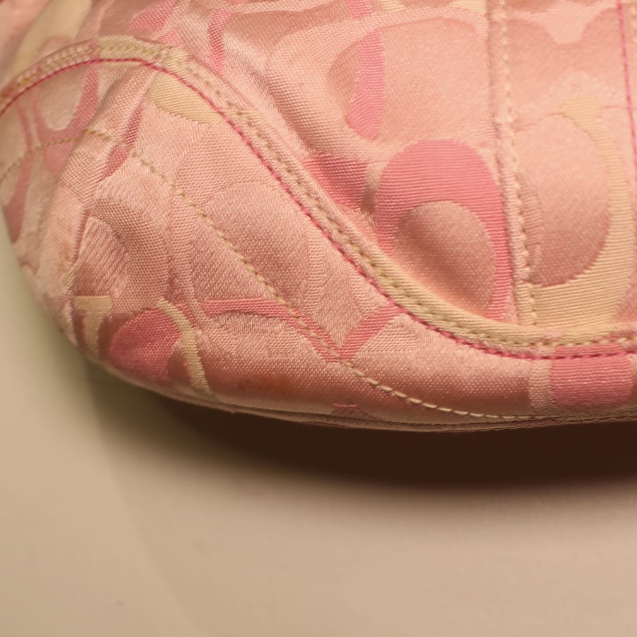 Coach pink Optic Signature shoulder bag