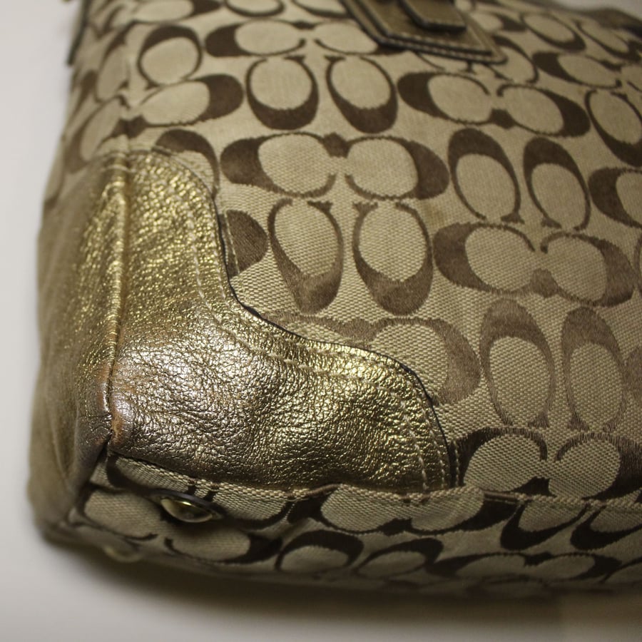2008 coach Brooke Small Canvas & Leather Hobo