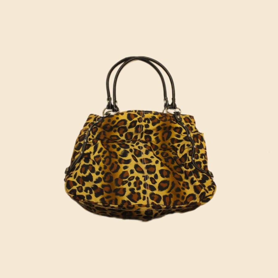 Kathy van zeeland large leopard tote bag