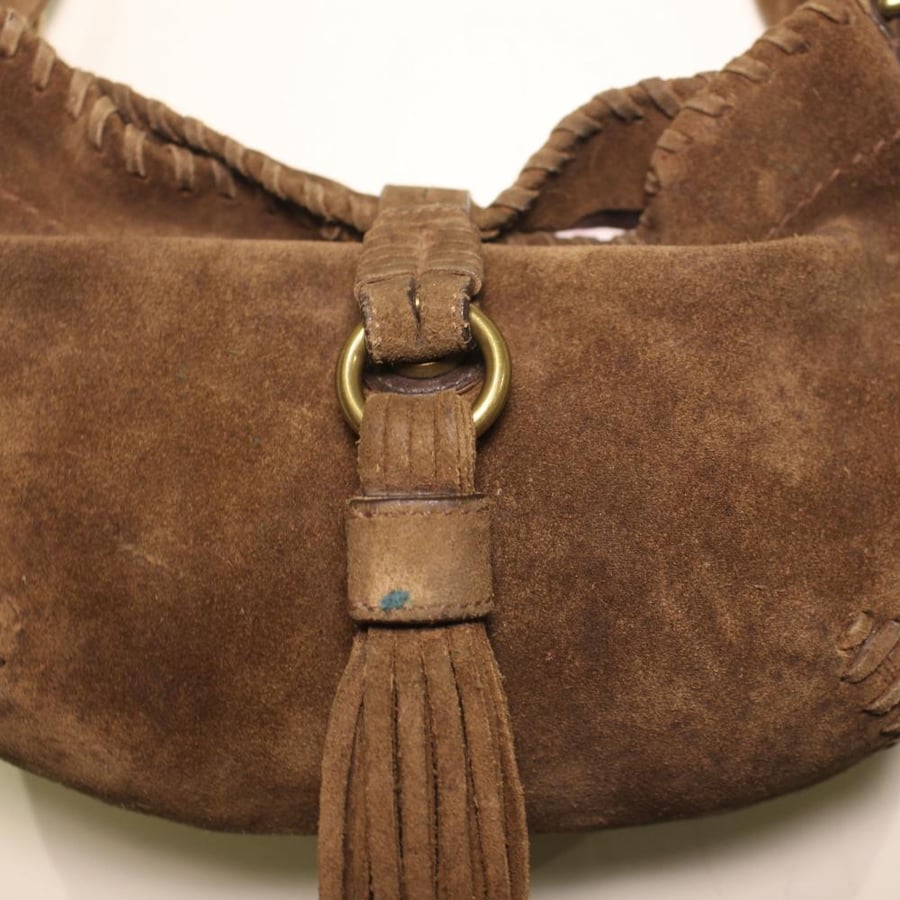 Coach brown suede fringe bag