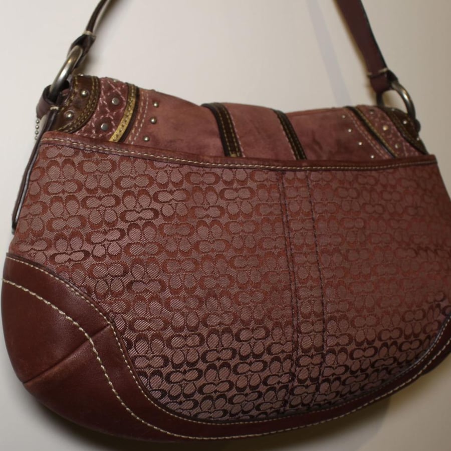 Coach Limited edition Burgundy suede Soho