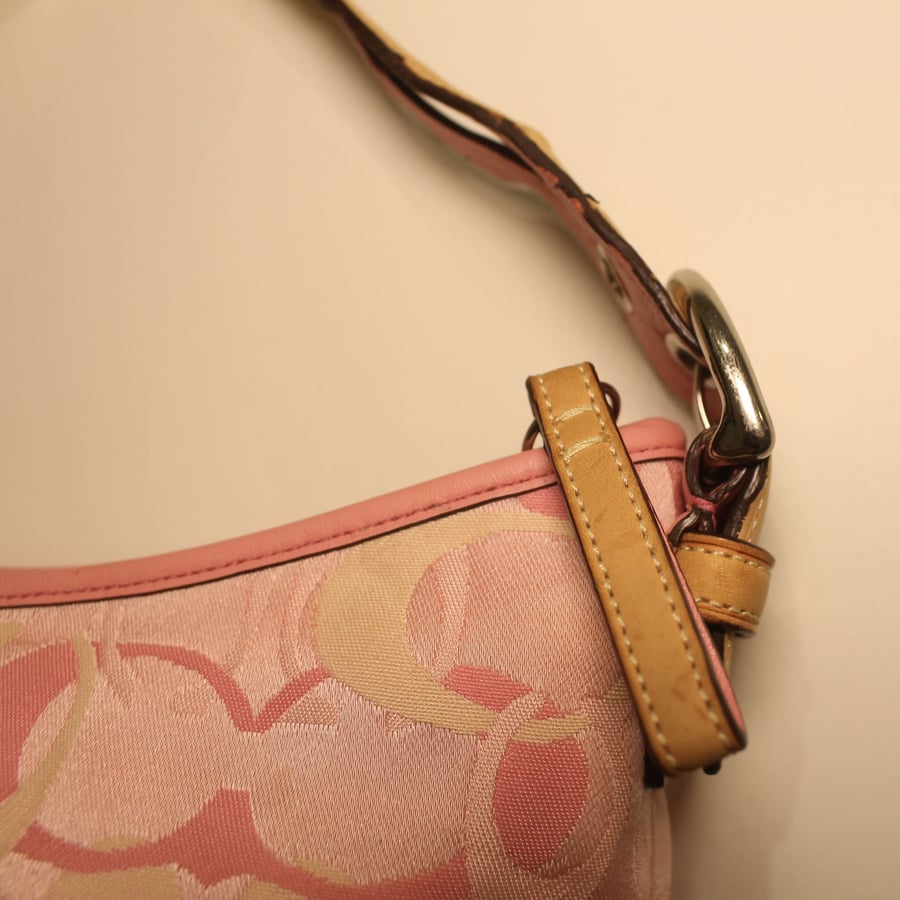 Coach pink Optic Signature shoulder bag