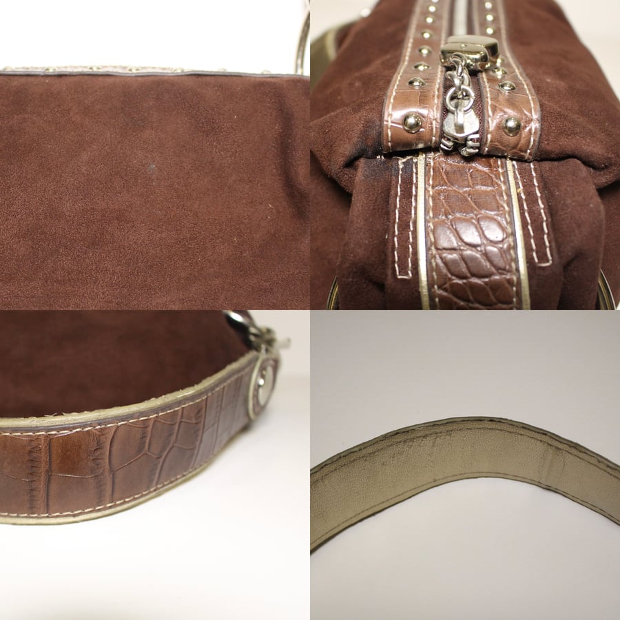 Kathy van zeeland suede bag