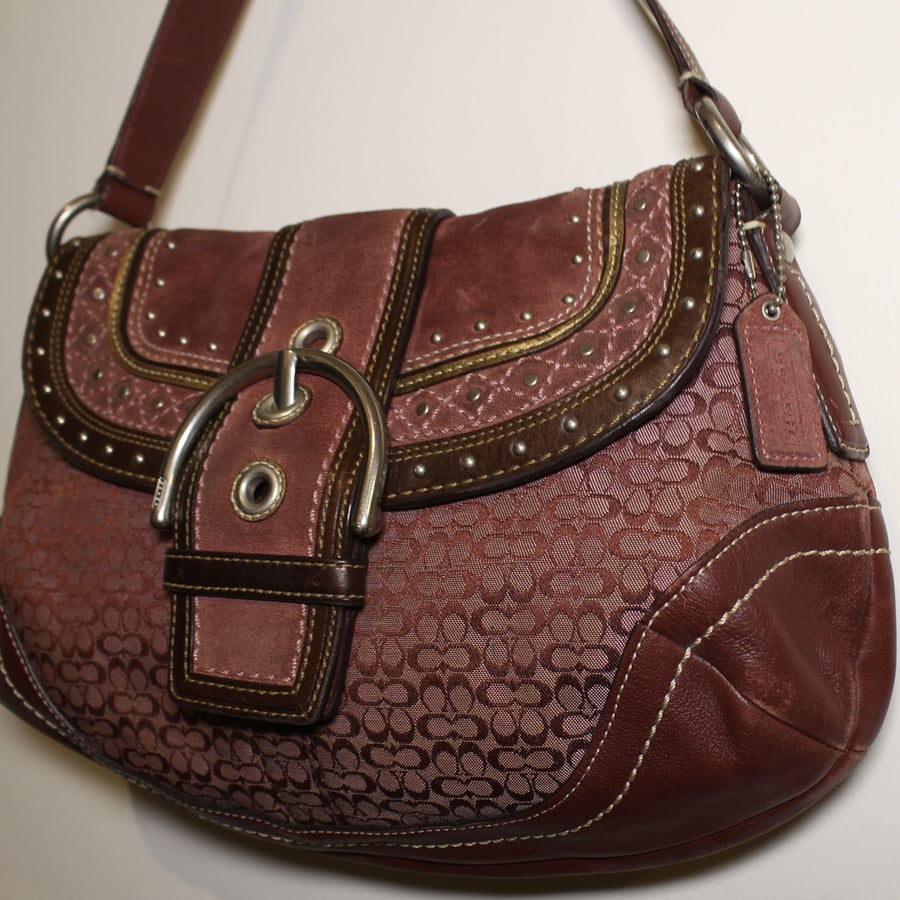 Coach Limited edition Burgundy suede Soho