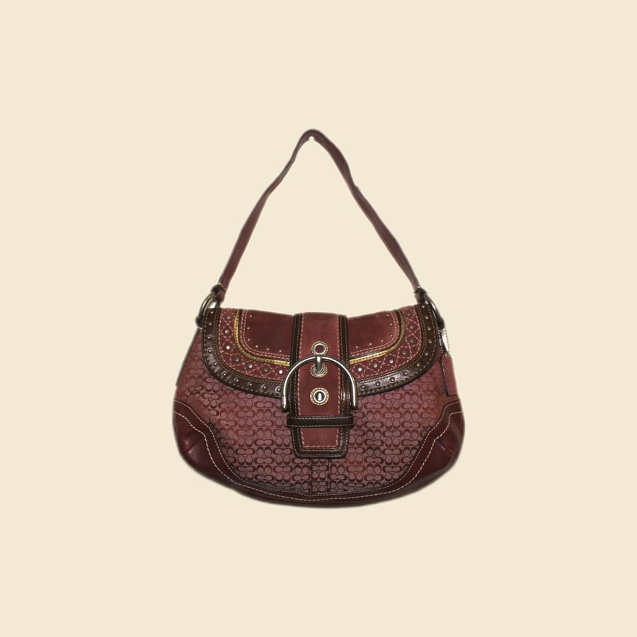 Coach Limited edition Burgundy suede Soho
