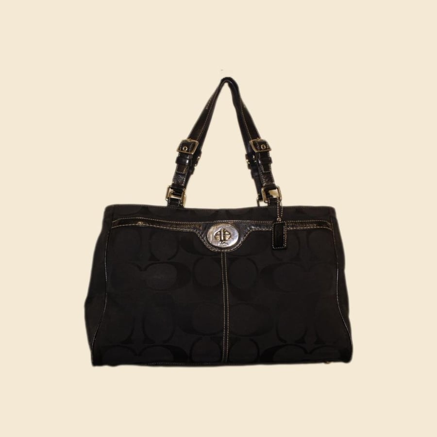 Coach Hamptons Signature large carryall in black