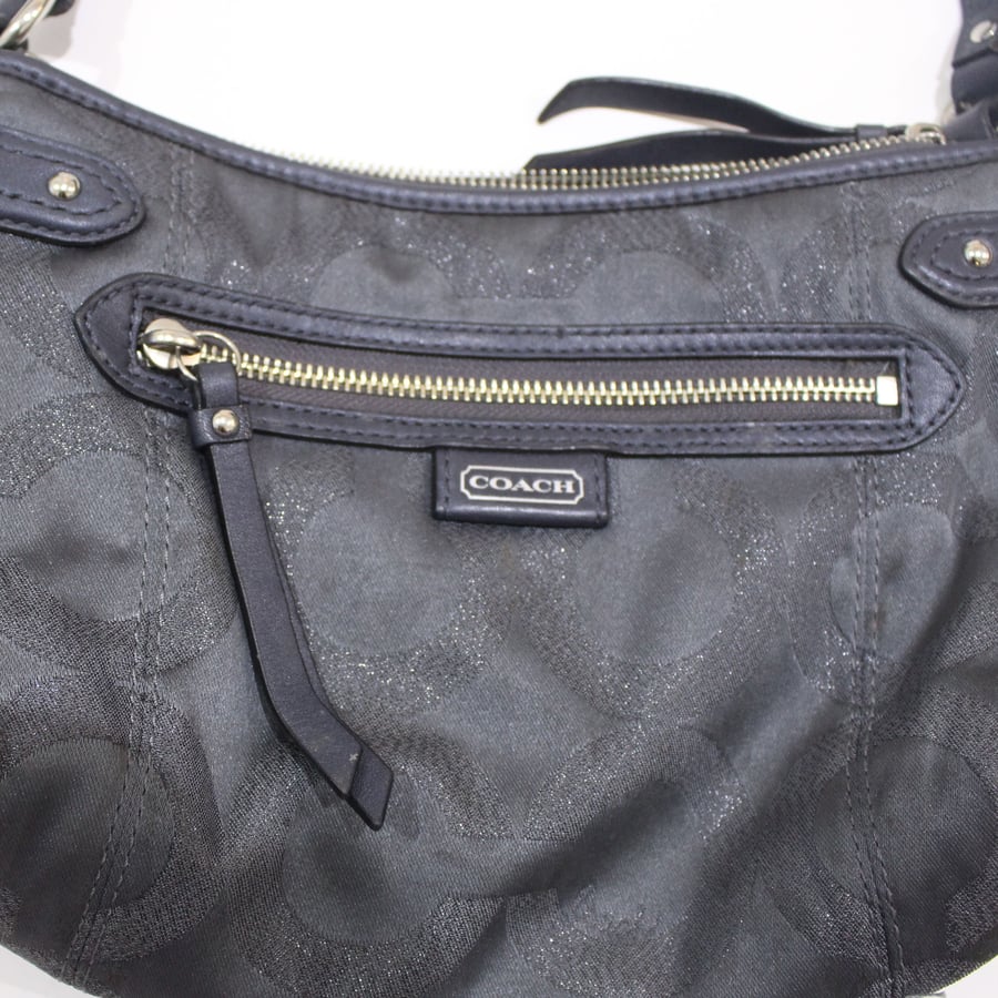 Coach silver shoulder bag