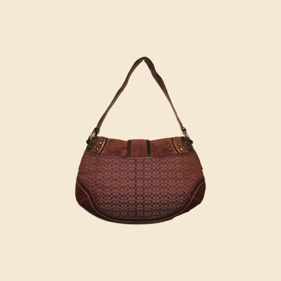 Coach Limited edition Burgundy suede Soho