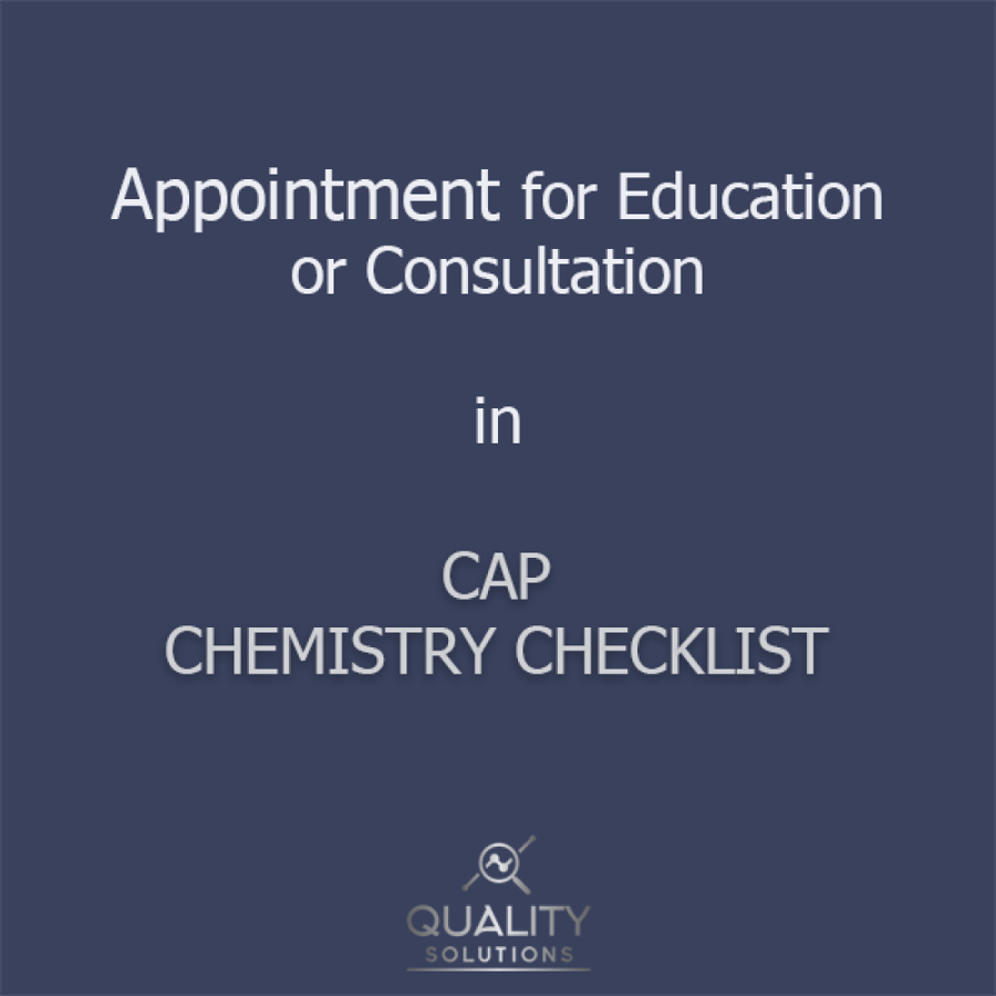 استشارة او محاضرة اونلاين خاصة في الCAP عن Chemistry Checklist