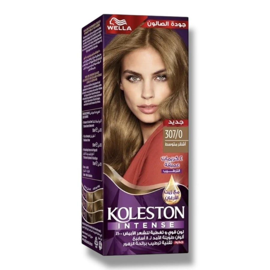 Wella كوليستون إنتنس – أشقر متوسط 307/0 بتركيبة زيت الأرجان وترطيب عميق