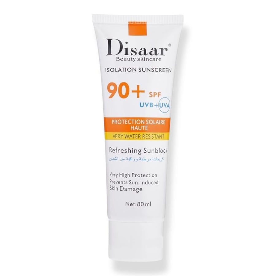 كريم واقي شمس Disaar SPF 90+ مقاوم للماء للحماية القصوى من أشعة الشمس