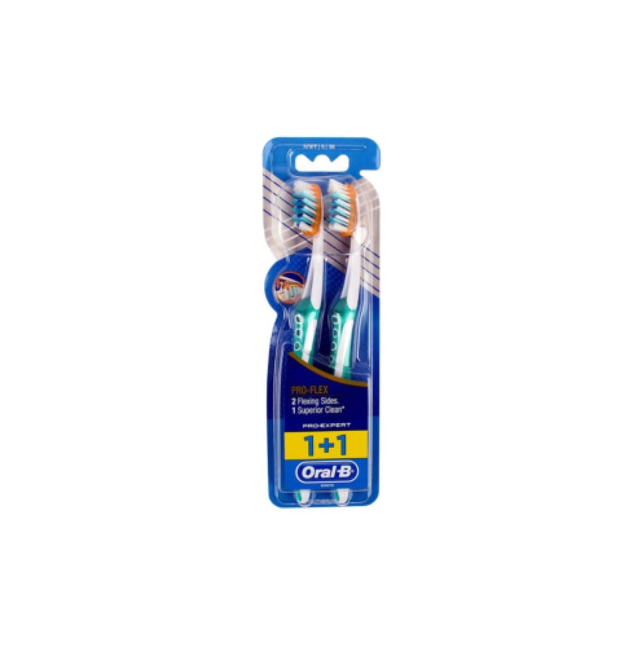 فرشاة أسنان Oral-B برو فليكس – عبوة 1+1 لتنظيف فائق