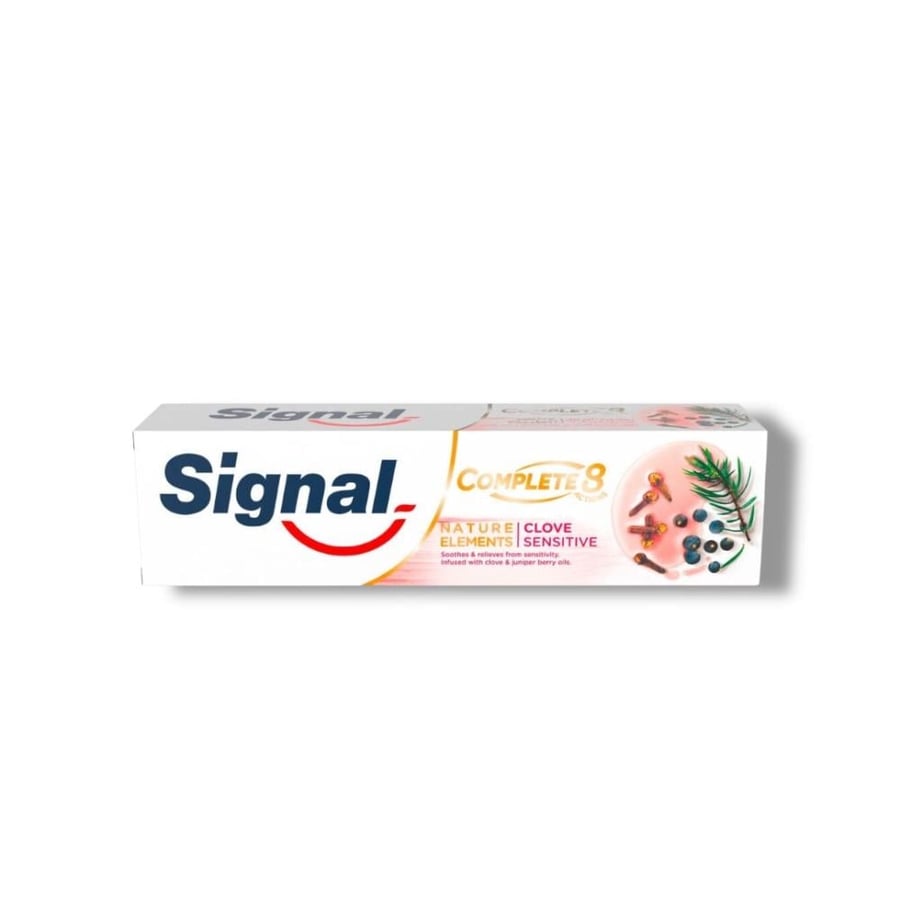 معجون الأسنان Signal Complete 8 Clove Sensitive – حماية شاملة ولطيفة للأسنان الحساسة 75مل