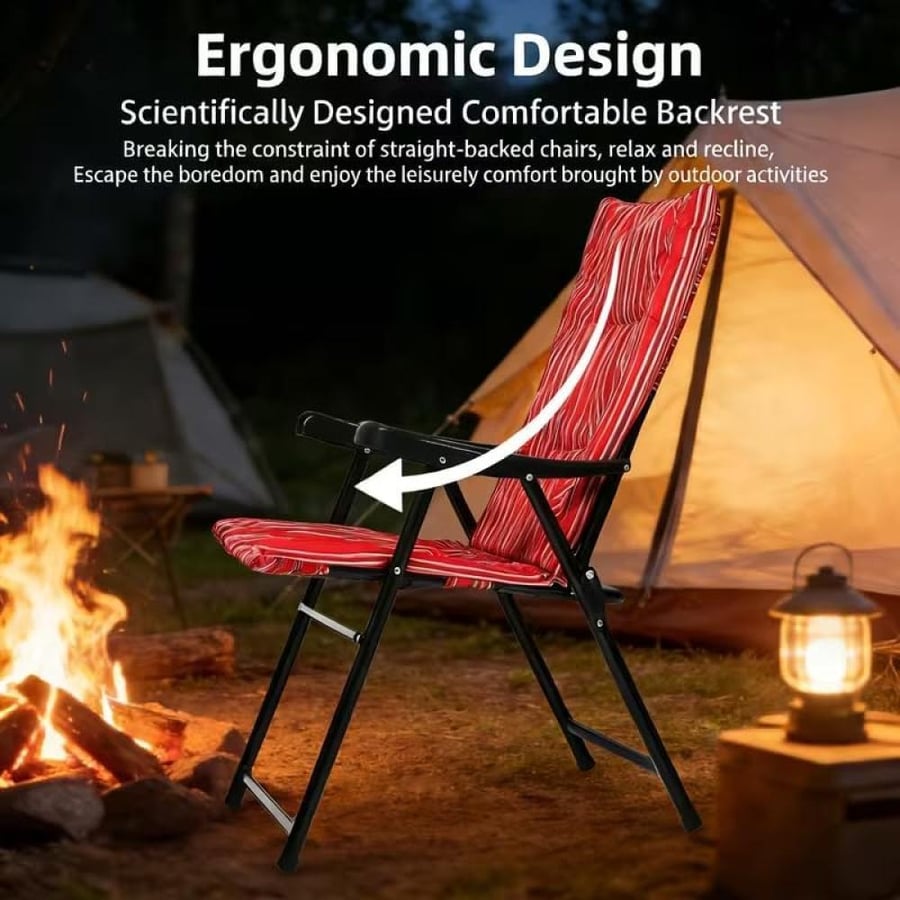 كرسي رحلات قابل للطي تراث سعودي Heavy Duty Folding Camping Chair SKT1