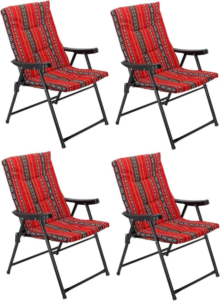 كرسي رحلات قابل للطي تراث سعودي (4 حبات) Heavy Duty Folding Camping Chair SKT1