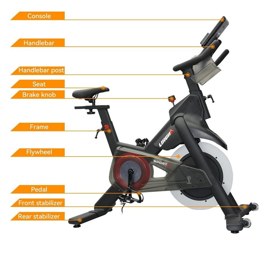 دراجة تمارين ثابتة Spin Bike بعجلة 13 كجم تتحمل 150 كجم D610C