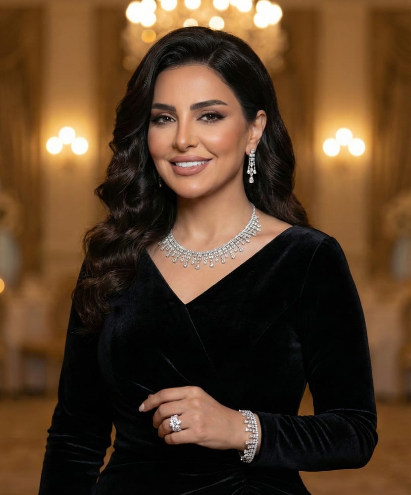 طقم سهرة مرصع بالزركون الخالص اللامع