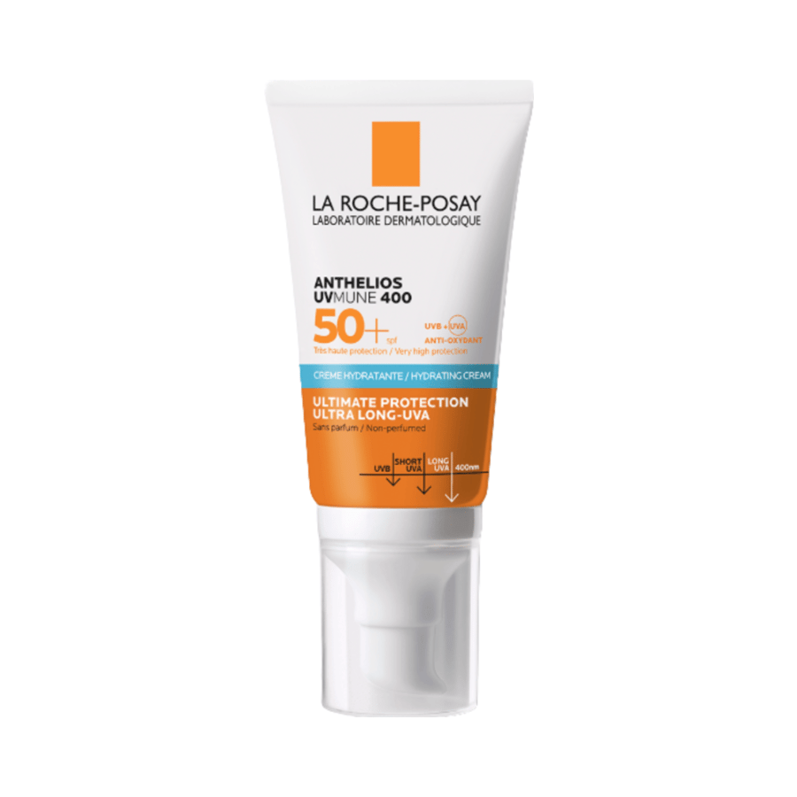 لاروش بوزيه أنثيليوس يوفي ميون 400 واقي شمس كريم مرطب SPF 50+ للبشرة الجافة والحساسة 50 مل