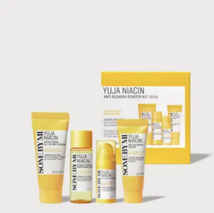 Korean Niacin Yoga Set for skin lightening and dark spot removal - 4-piece set
