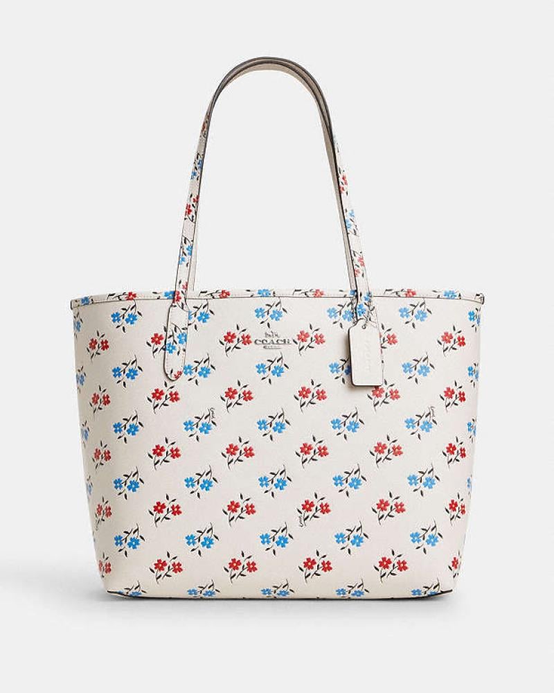 Coach city tote floral bag