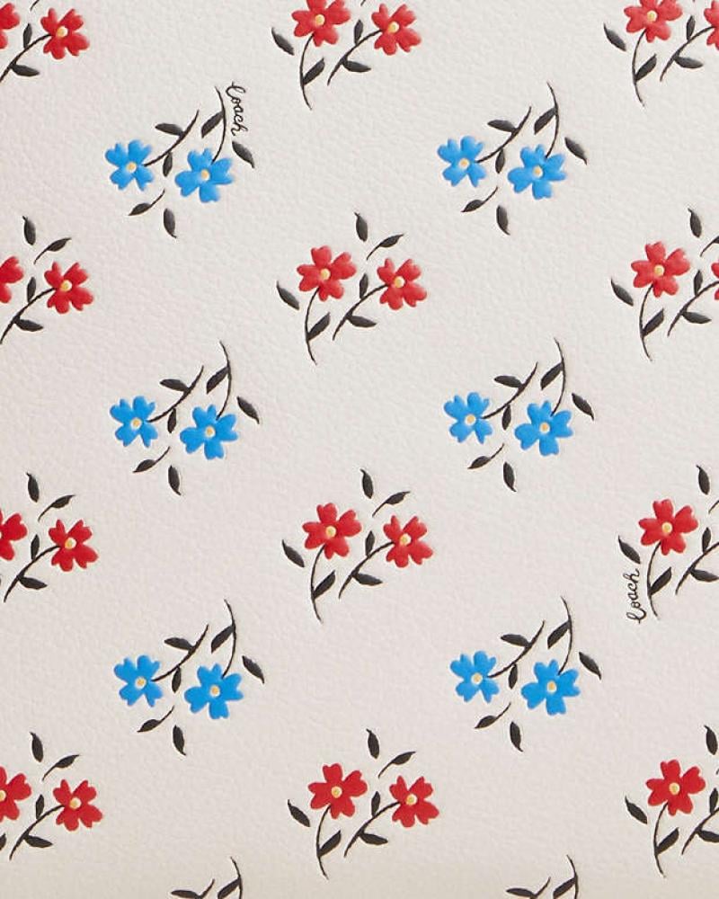 Coach city tote floral bag