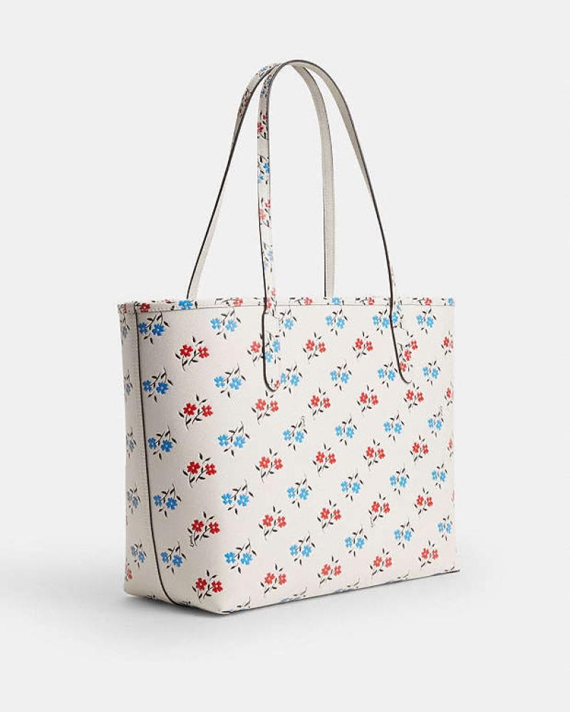 Coach city tote floral bag
