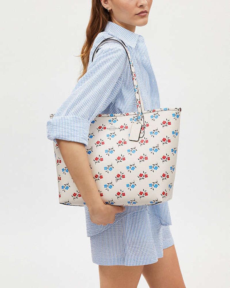 Coach city tote floral bag
