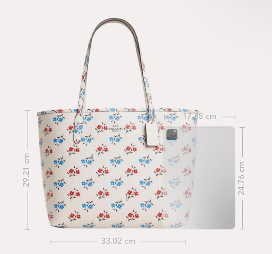 Coach city tote floral bag